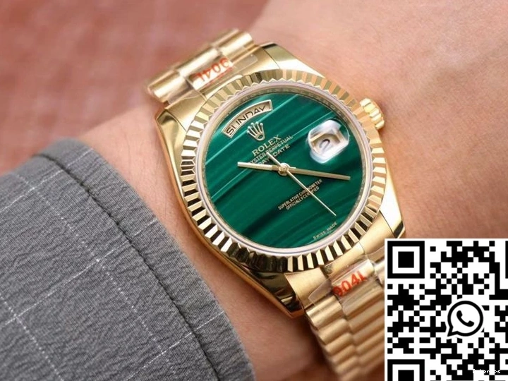 Dial 18238 Date Malachite Rolex Green President Versatile Day 948 0807